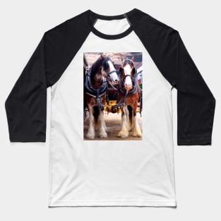 Pair of Working Horses Baseball T-Shirt